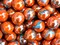 VALKYRIE Orange/Blue Iridescent Glass Marbles 22mm (7/8 inch) SHOOTER Taw (Lot of 10)